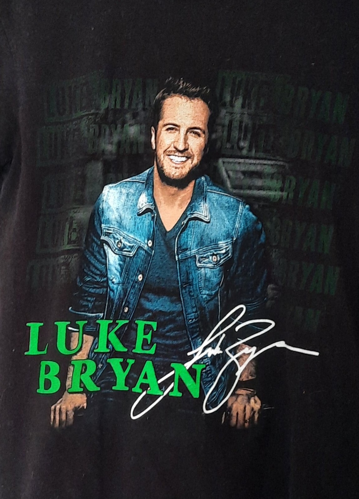 District Luke Ryan Megastar Unisex Kick The Dust Up Tour Black T Shirt Size S