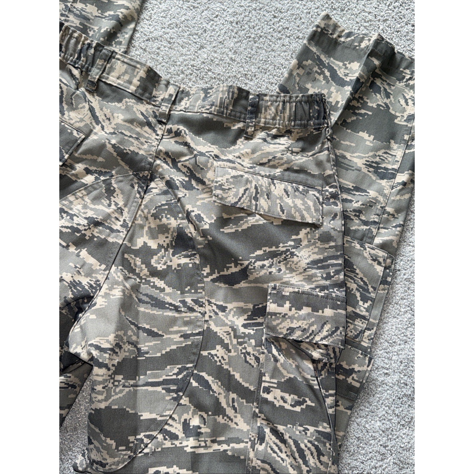 US Military Pants Men 34L Digital Tiger Stripe Camouflage Combat Vanguard 34×36