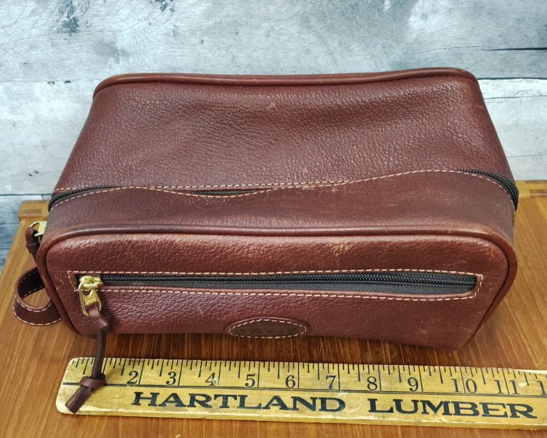 Orvis Bullhide Leather Dopp Kit Travel Toiletry Case