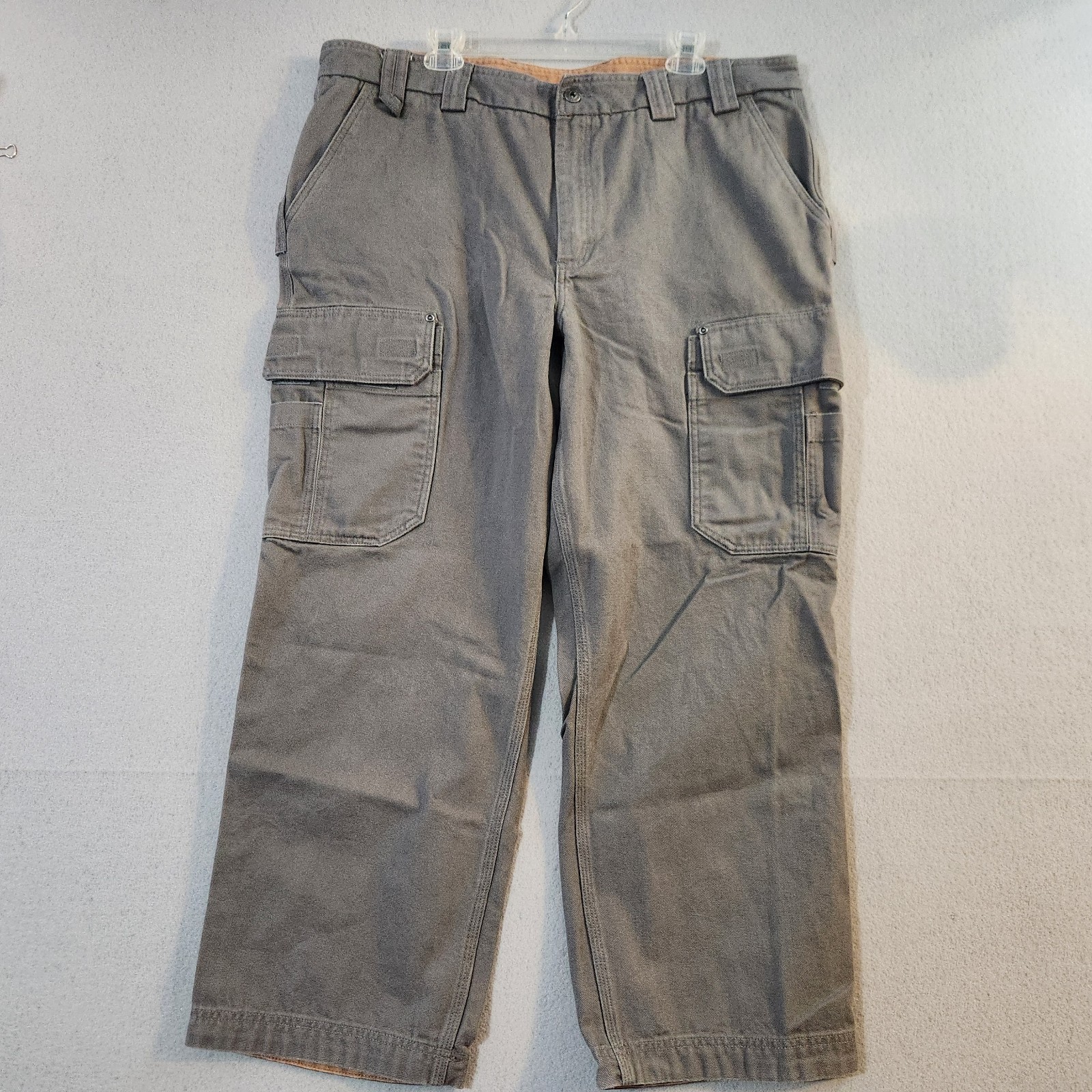 Duluth Trading Fire Hose Ultimate Cargo Pants Mens 42X30 Gray Heavyweight Gusset