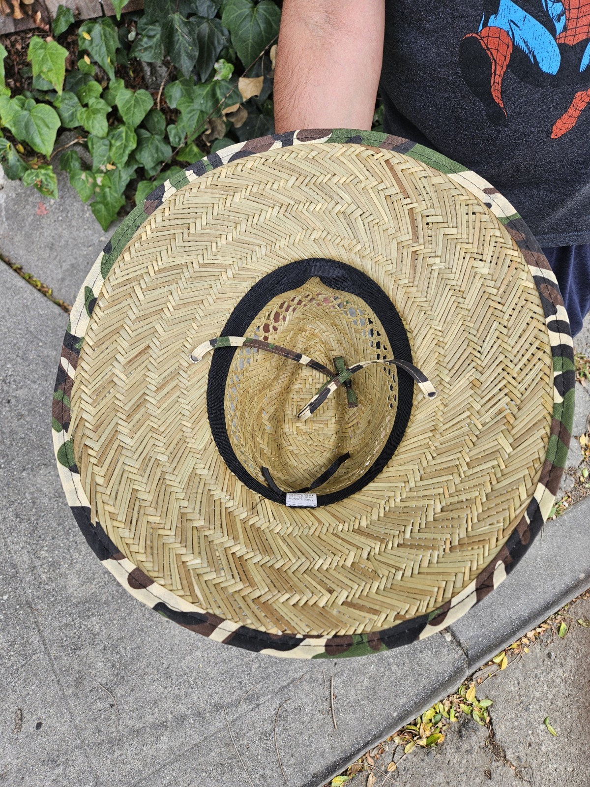 Wide Brim Straw Summer Camouflage Trim Bamboo Woven Sombrero Hat* FREE SHIPPING