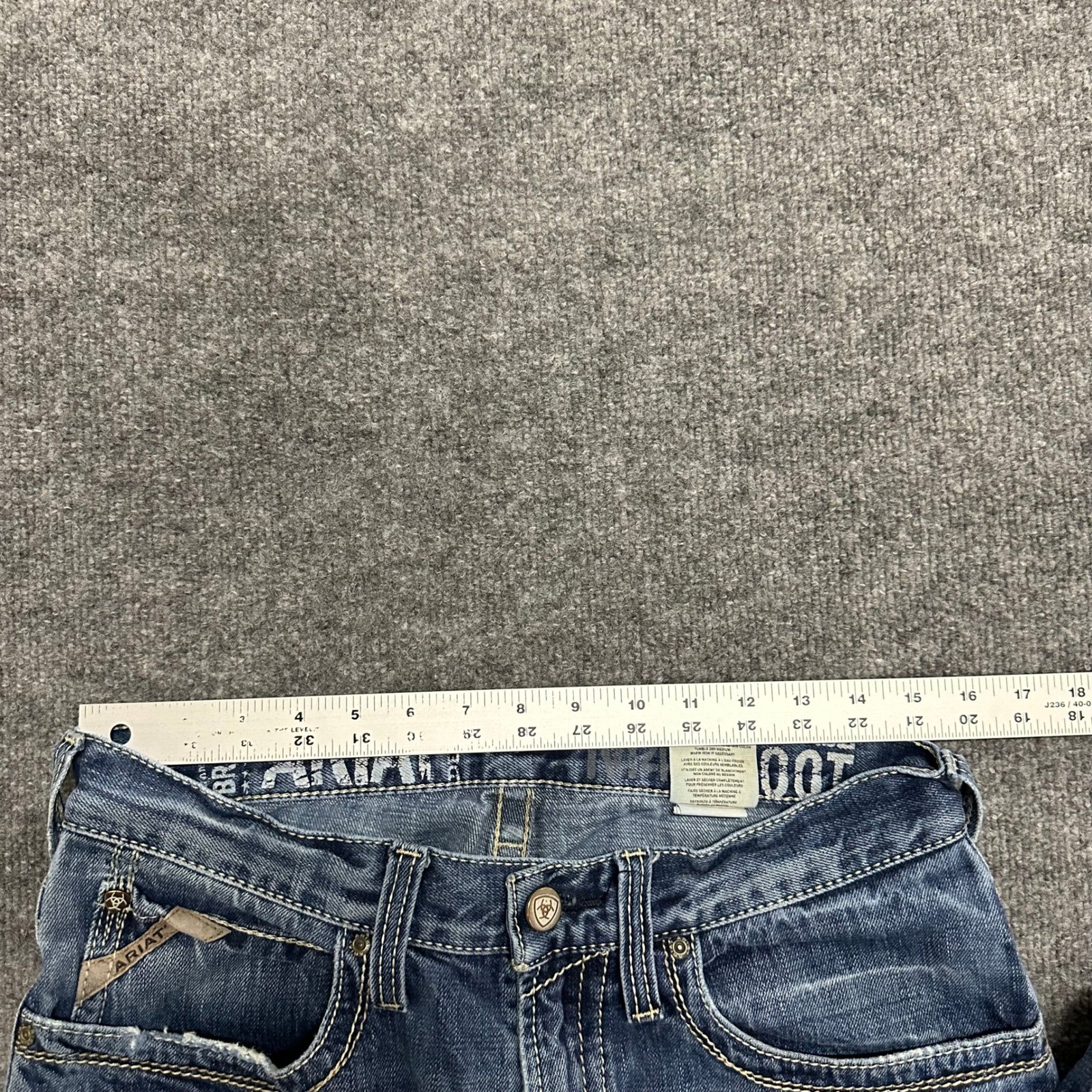 Ariat Jeans Mens Size 31×32 Blue M4 Low Rise Bootcut Relaxed Fit Denim Western