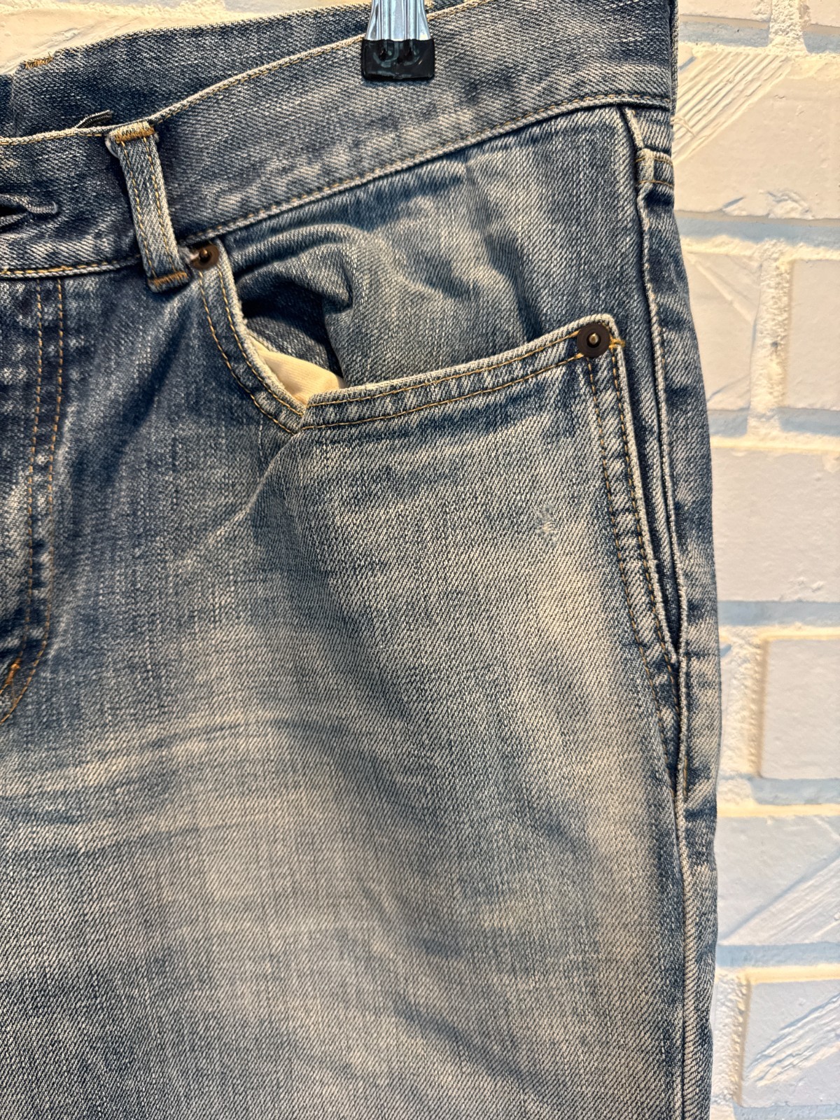 Saint Laurent Paris Hedi Slimane D02 Skinny Jeans 33 Distressed Dirty Wash Japan