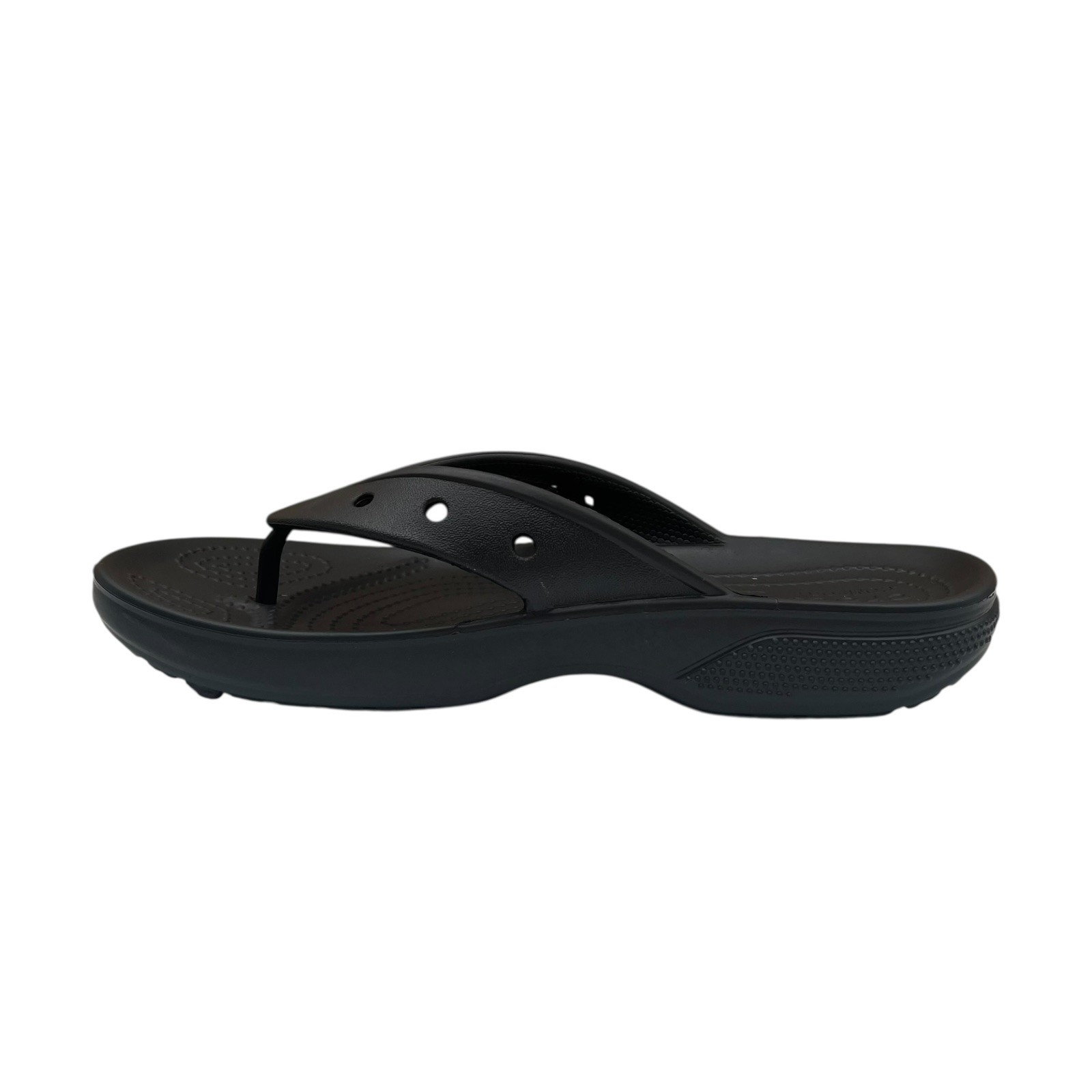 Crocs Baya II Womens Flip Flop Sandals Size 9 Black Lightweight Flexible Comfort