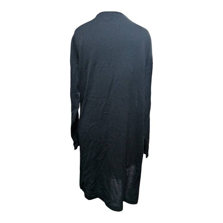SLOBE IENA Long Knit Cardigan Black Acrylic Wool Pockets 91cm Japan Women