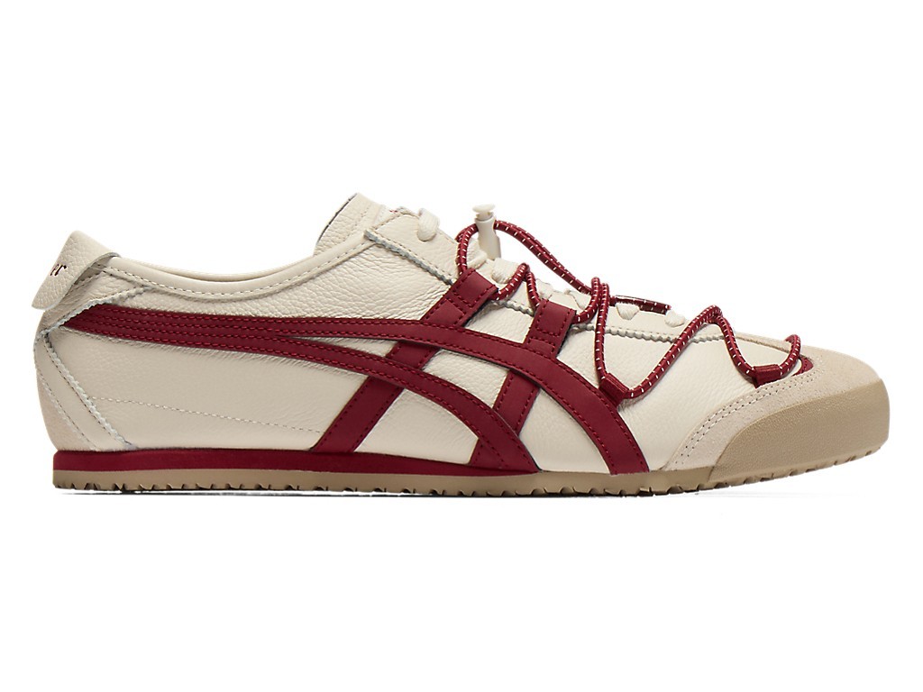 Onitsuka Tiger Mexico 66 VINY 1183C577-201 Beige Red Shoes Brand New With Box