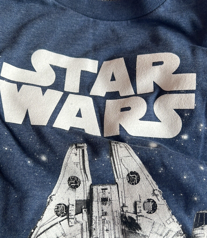Star Wars Men’s Mad Engine T-Shirt Size Large Color Navy Heather 100% Cotton
