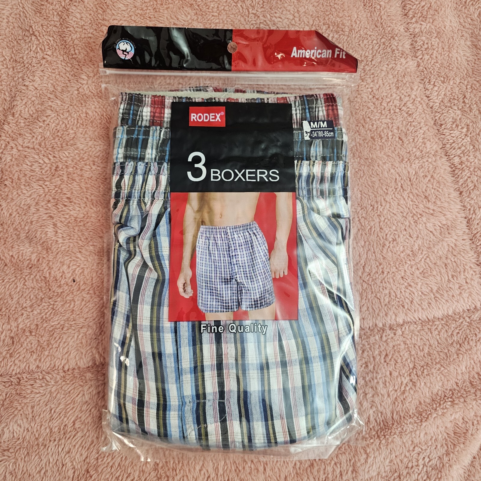 Men’s Rodex Multicolor Boxers Medium 3 Boxer (32/34) . American Fit