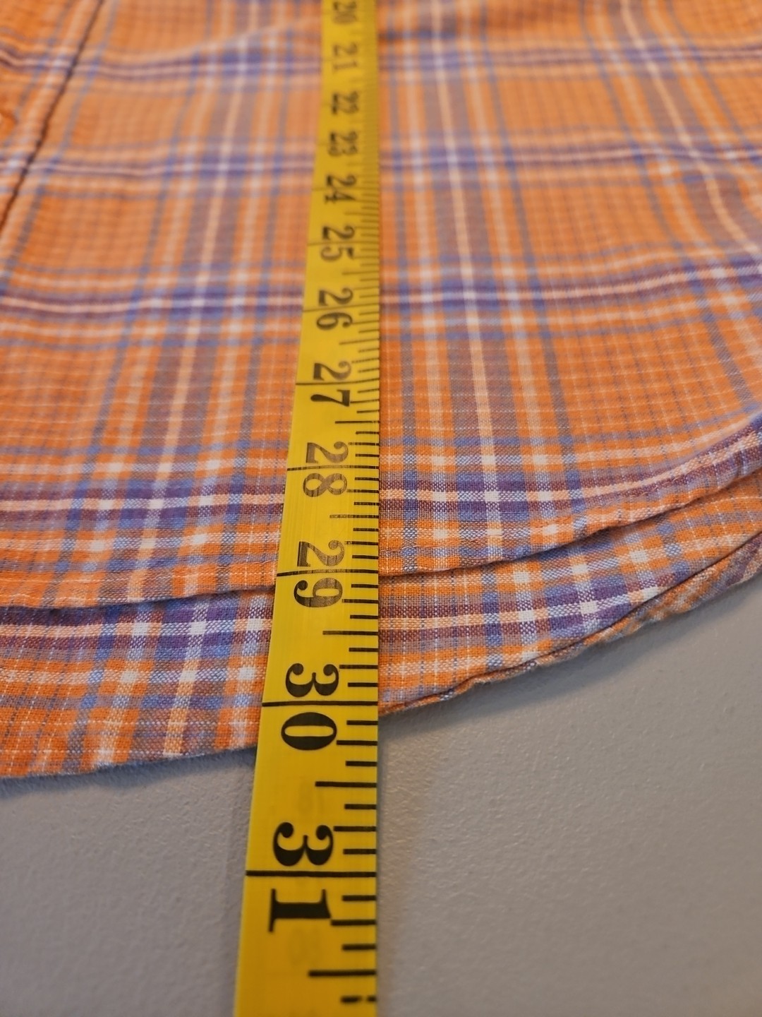 Duck Head Classic Oxford 100% Cotton Orange Plaid Button Down Shirt Men’s Size L