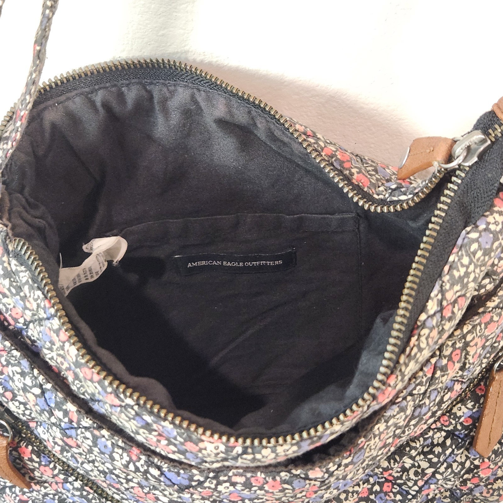 Cottagecore American Eagle Quilted Floral Boho Shoulder Bag Purse Crossbody
