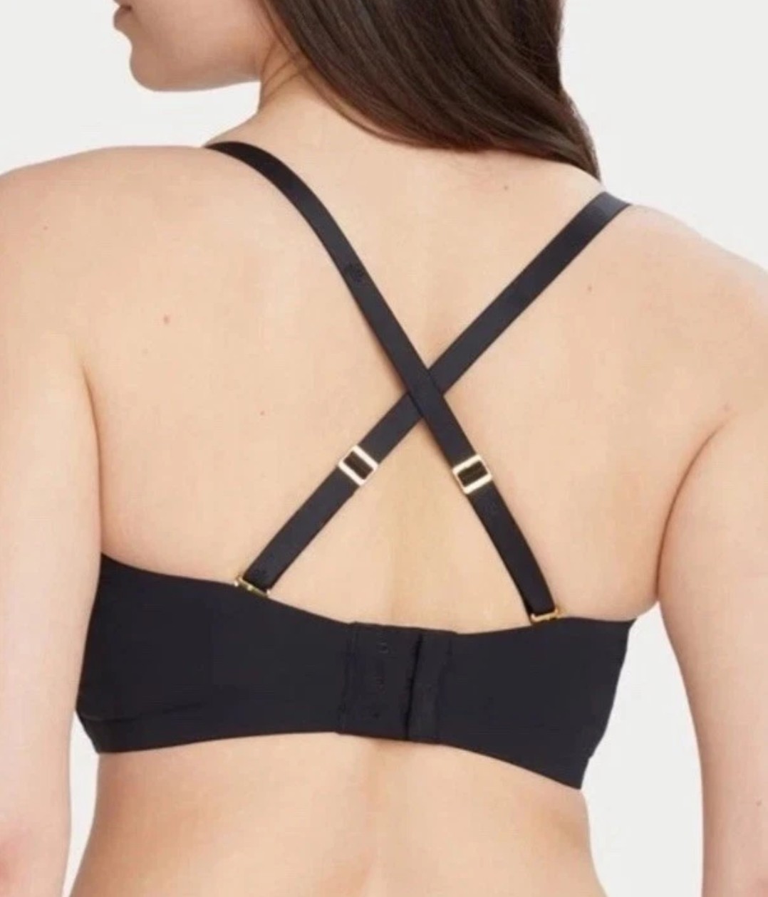 Lauren Ralph Lauren Womens Luxe Smoothing Convertible Strapless Bra Black $68