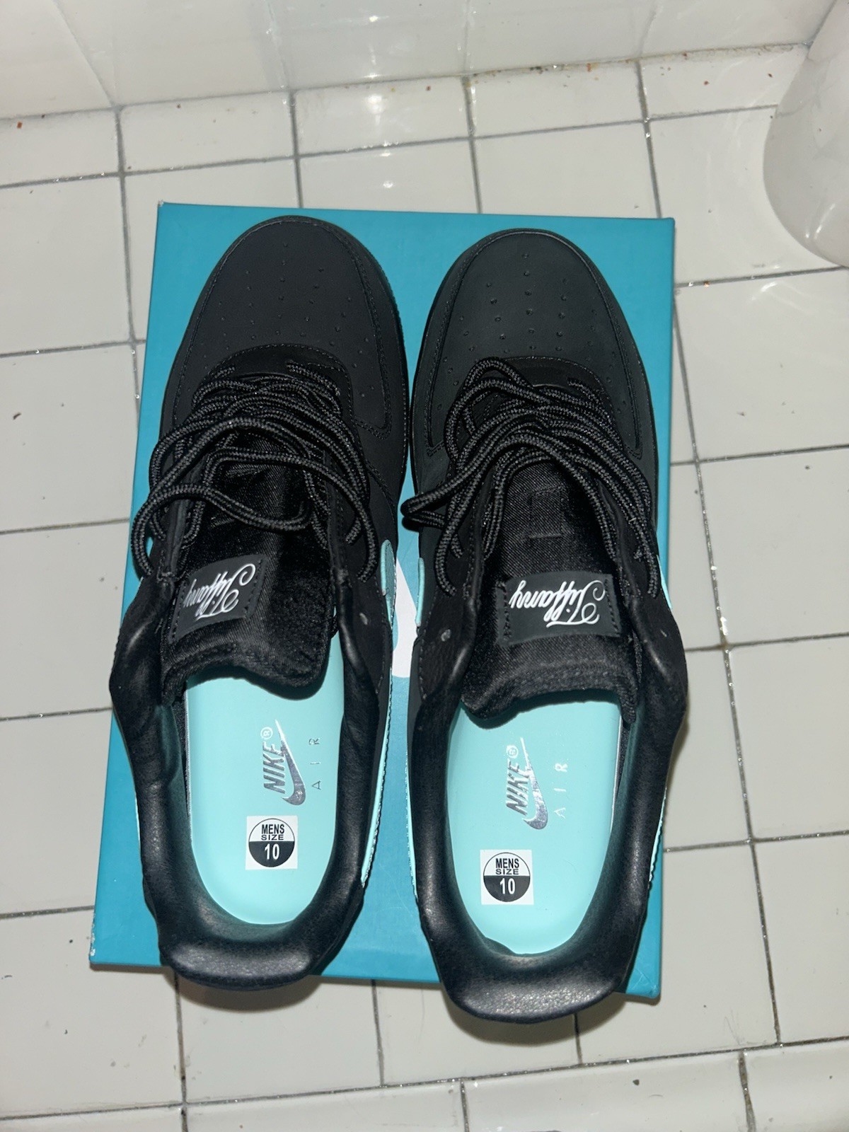 Nike Air Force 1 Low x Tiffany & Co. “1837” Black DZ1382-001 2023 New