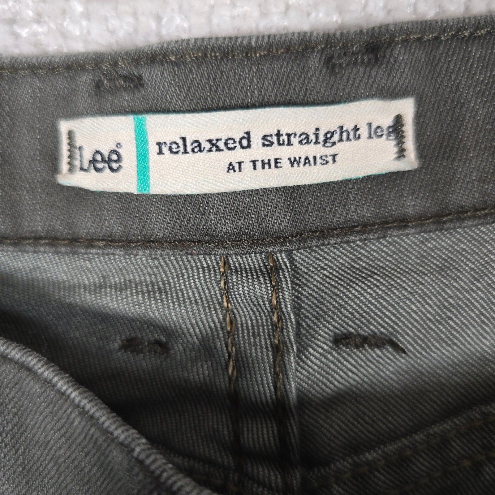 Lee Womens Relaxed Straight Leg Pants Charcoal Gray Stretch Size 16M 3052035