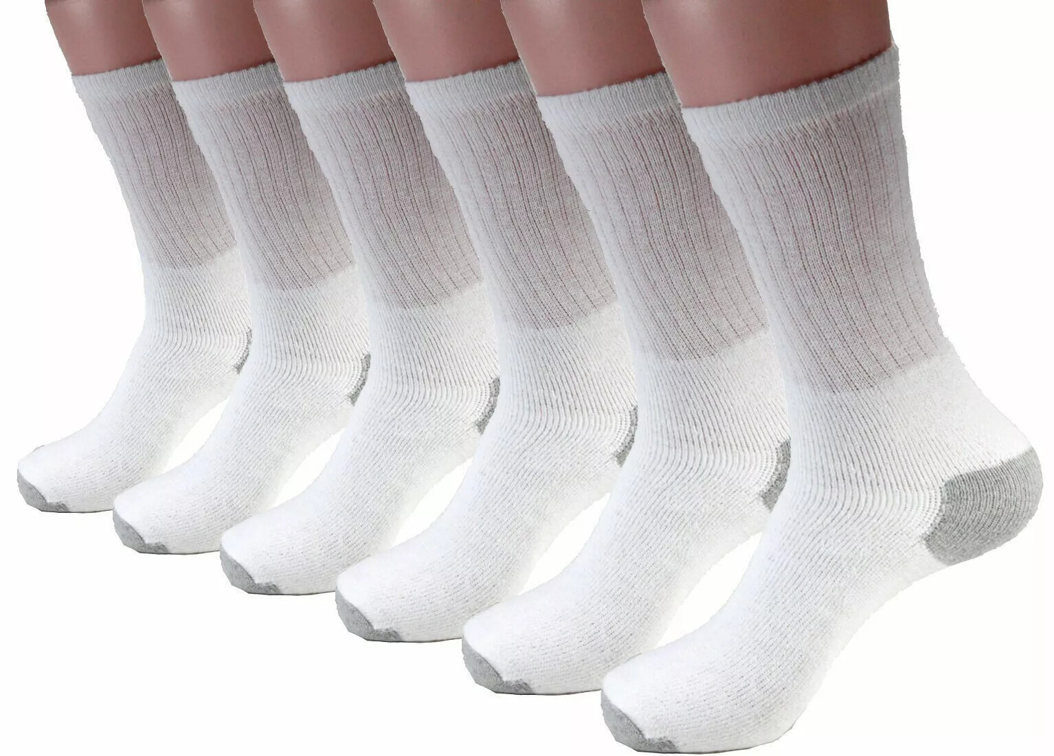 Wholesale Bulk Lots Men’s White Solid Sports Cotton Crew Socks Size 9-11 10-13