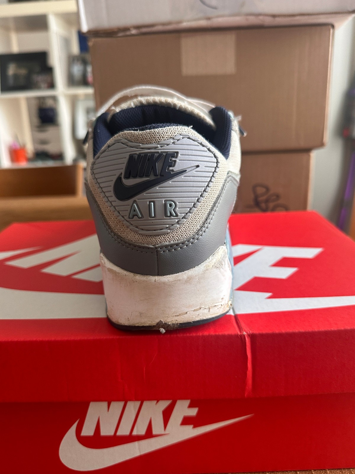 Nike Air Max 90 Pure Platinum Worn Blue Men’s Size 11