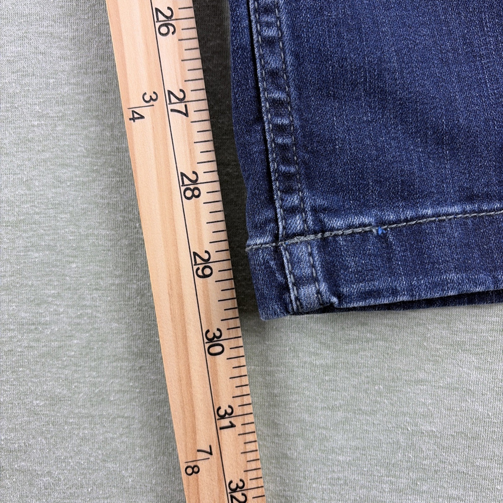 Mugsy Fultons Straight Fit Jeans Mens Size 44×30 Blue Dark Wash Denim Stretch
