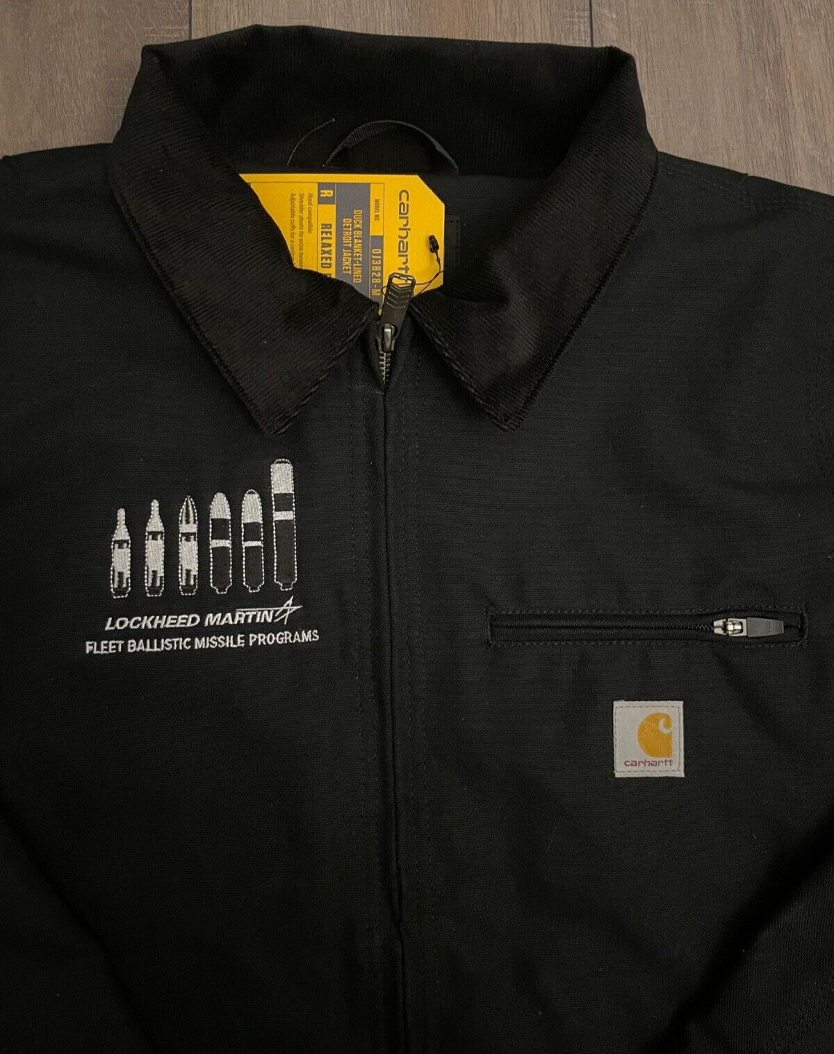 Lockheed Martin ICBM Black Carhartt Duck Detroit Jacket (ALL SIZES AVAILABLE✅)