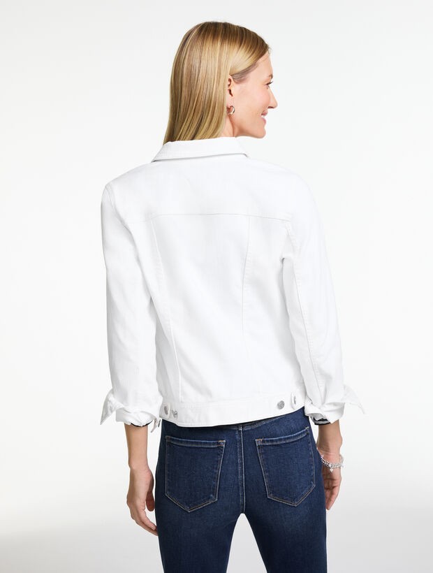 Classic Jean Jacket – Solids at Talbots, NWT $129, color WHITE , have all size