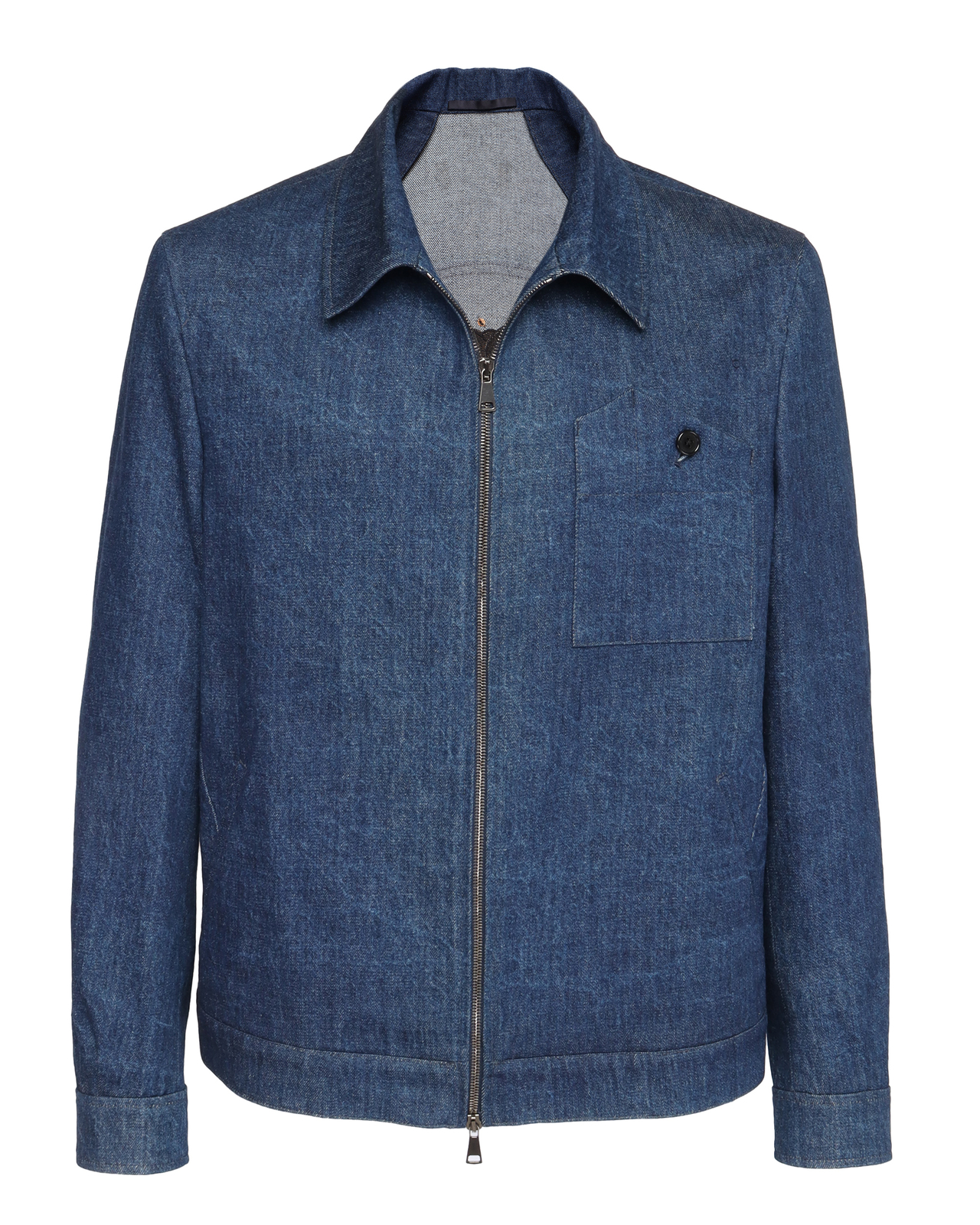 NWT EDUARDO DE SIMONE JEAN JACKET Samurai embroidering luxury blue Italy 52