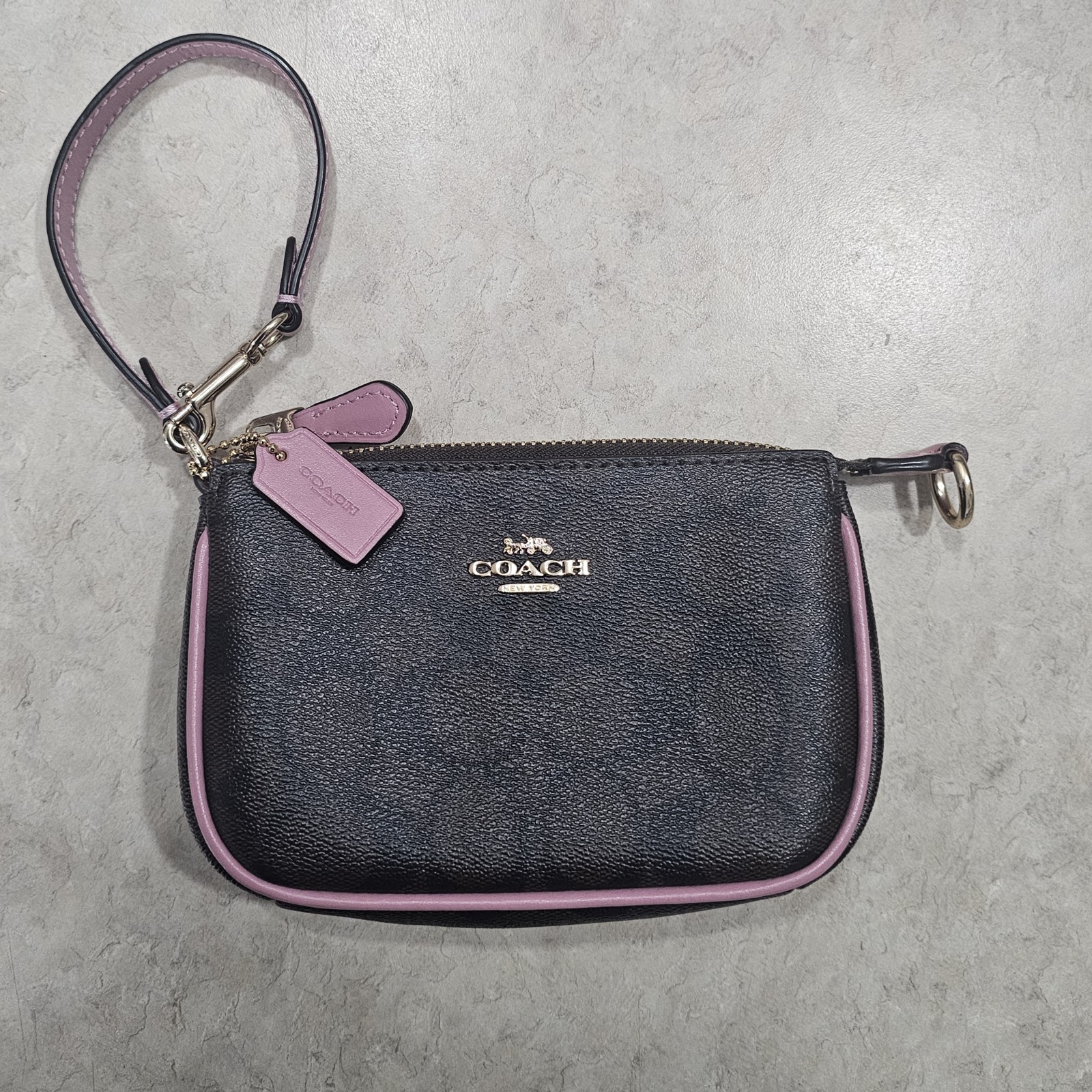 Coach Nolita Small Leather Wristlet 15″ Wallet Clutch Purse Blush Pink