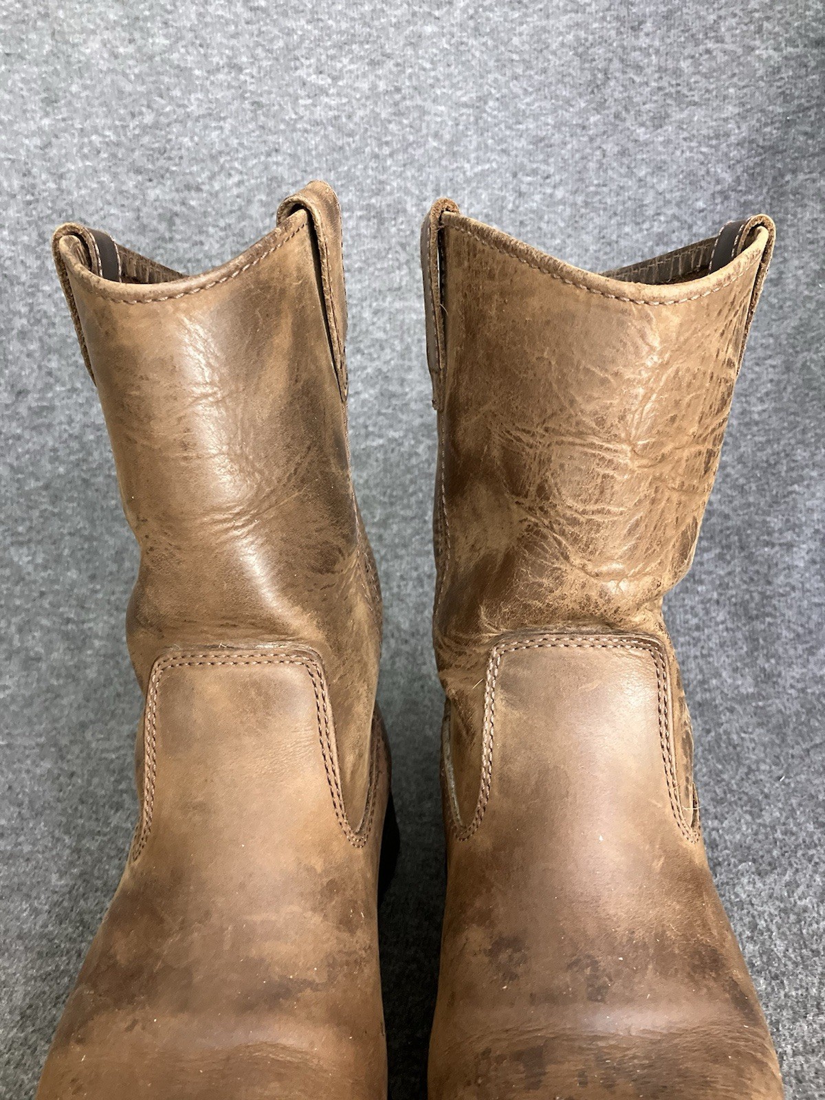 Wolverine Wellington Work Boots Mens 9 EW WIDE 10in Brown Pull On Western W04727