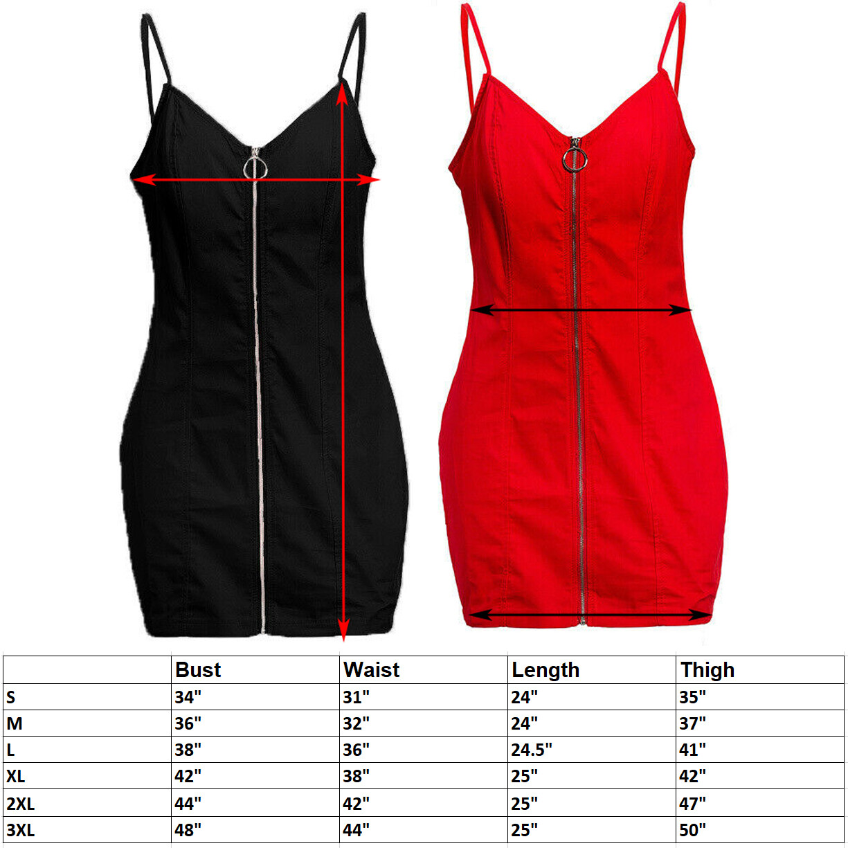 Summer Sundress Ladies V Neck Zipper Bodycon Mini Cami Dress Evening Party Skirt