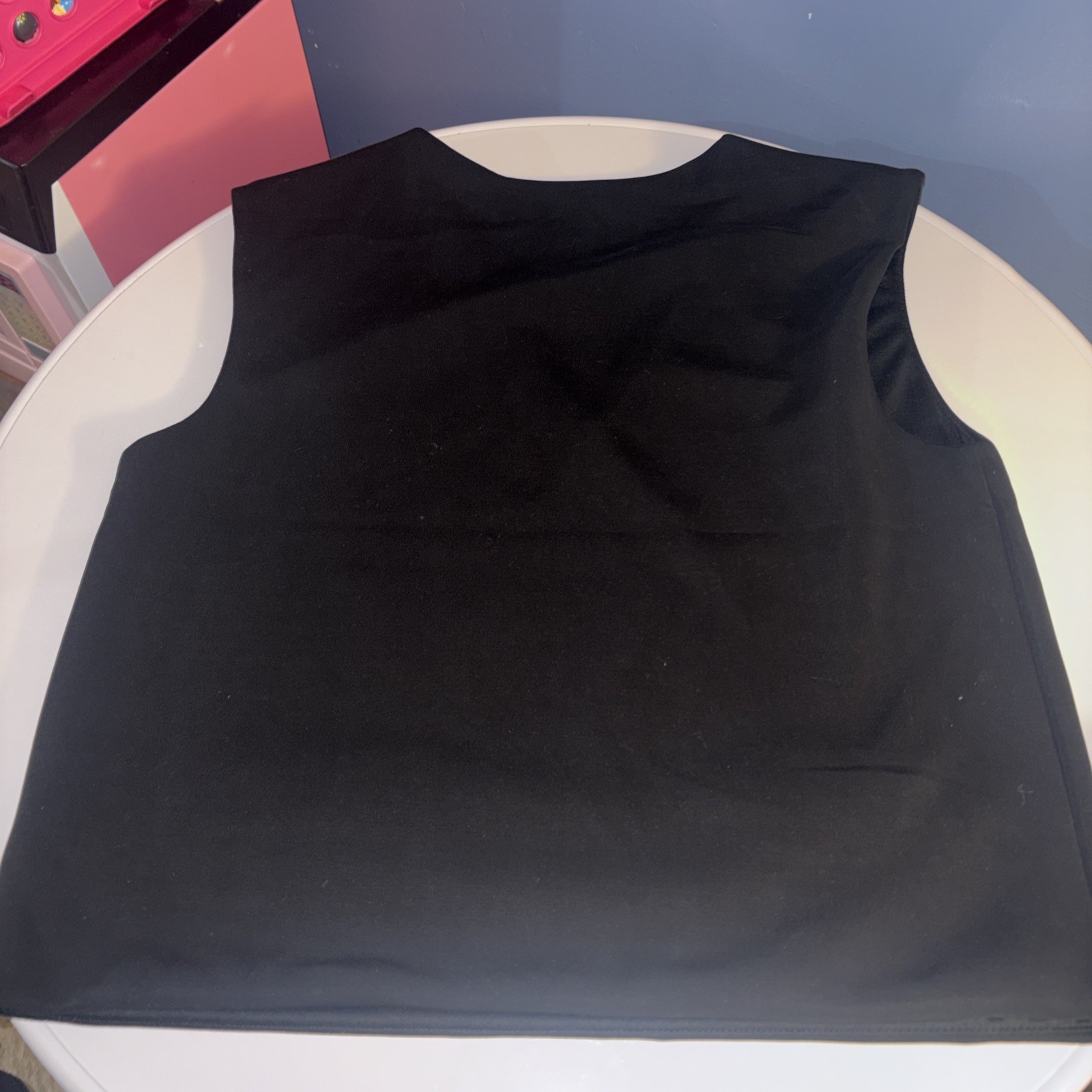 A New Day Sleeveless V Neck Pullover Vest Top Womens medium Black Sandwash