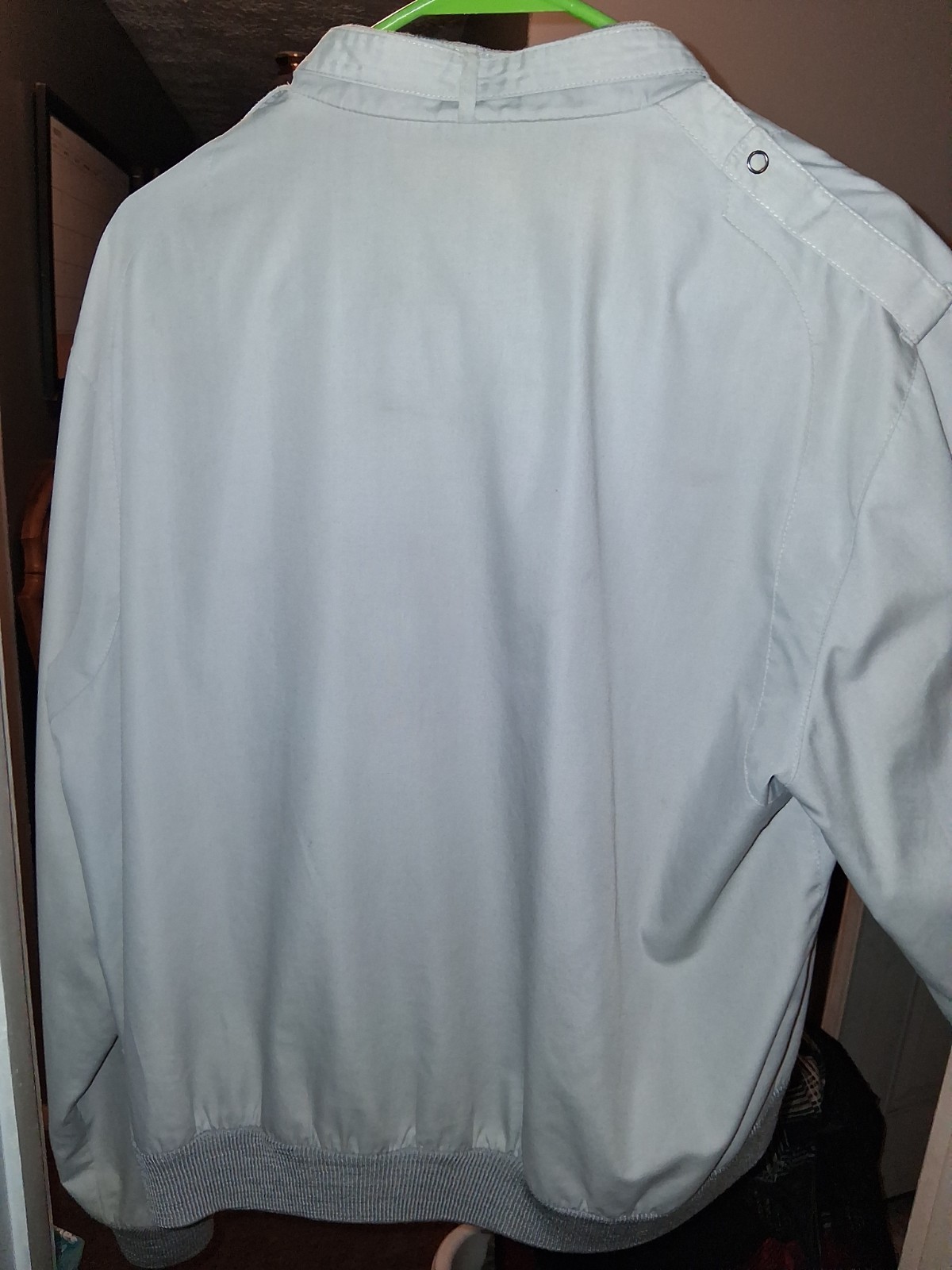 Savile Row Men’s Gray Bomber Jacket Full Zip Stand-Up Collar L 44″ Chest
