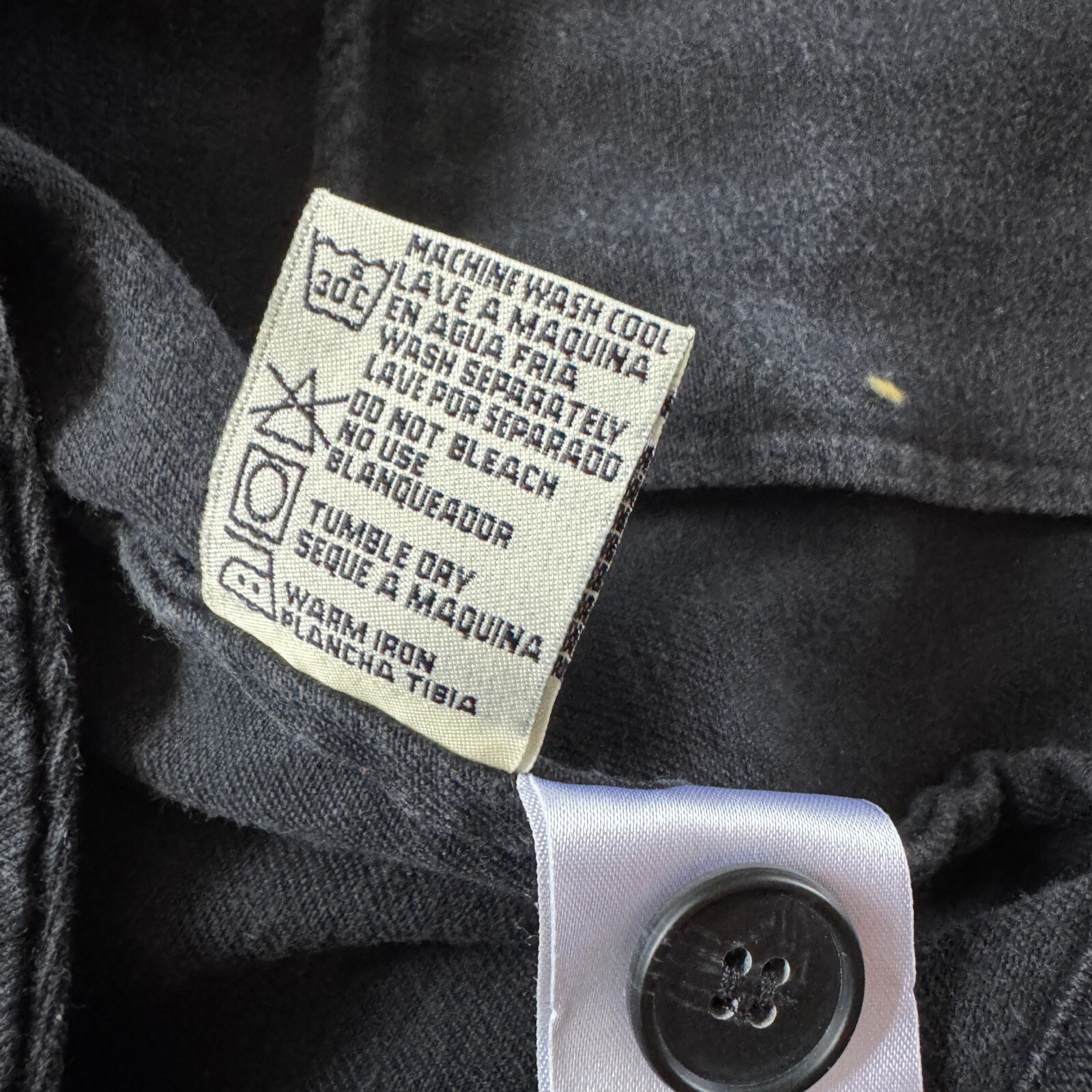 Vtg 90s Re Union Canvas Vest Mens Large Black Cotton Rayon Blend Hong Kong L