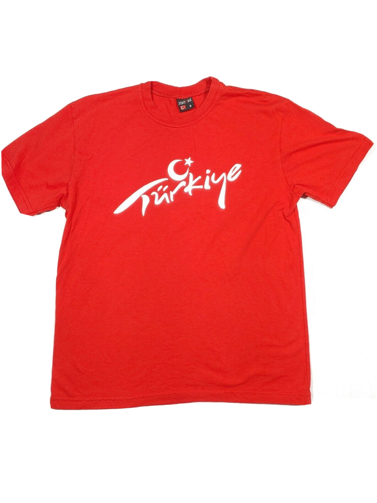 Turkiye T Shirt Mens Small Red Turkey Turkish Flag National Team Moon Pride EUC