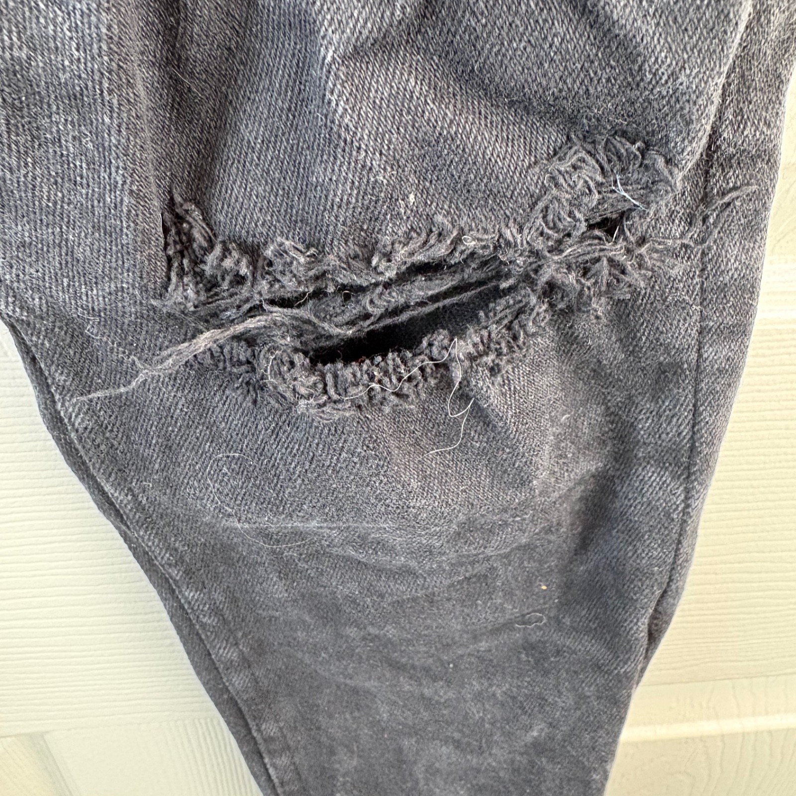 Ksubi Van Winkle Ace Slice Denim Jeans Distressed Button Fly Black 30×30 Men’s