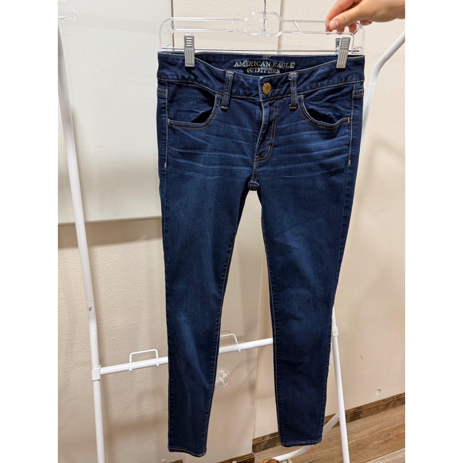 American Eagle Super Stretch Jegging Dark Wash Skinny Jeans Women Size 6 Regular