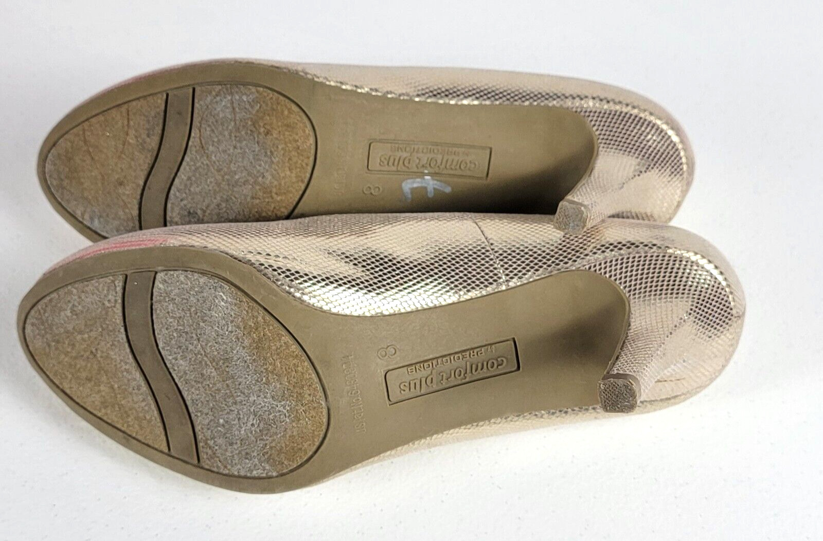 Comfort Plus By Predictions Gold Pumps Faux-Leather Women’s US SIZE 8