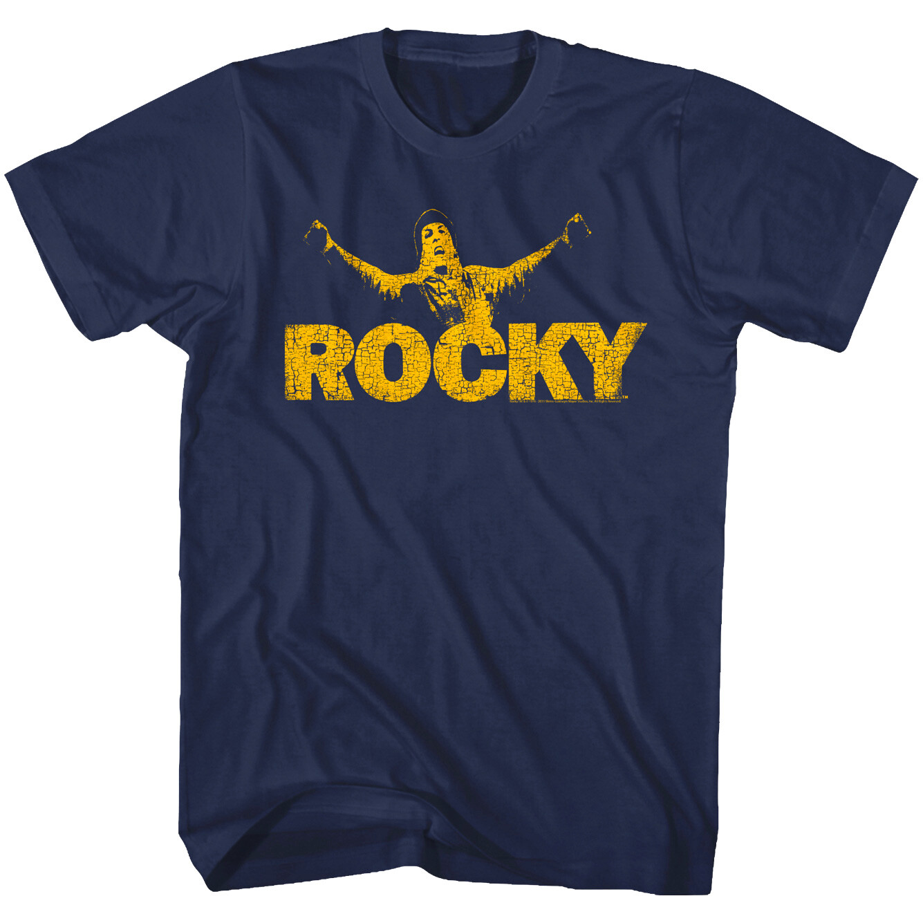 Rocky Balboa Vintage Logo Men’s T Shirt Boxing Movie Fighter Training Pose Sly