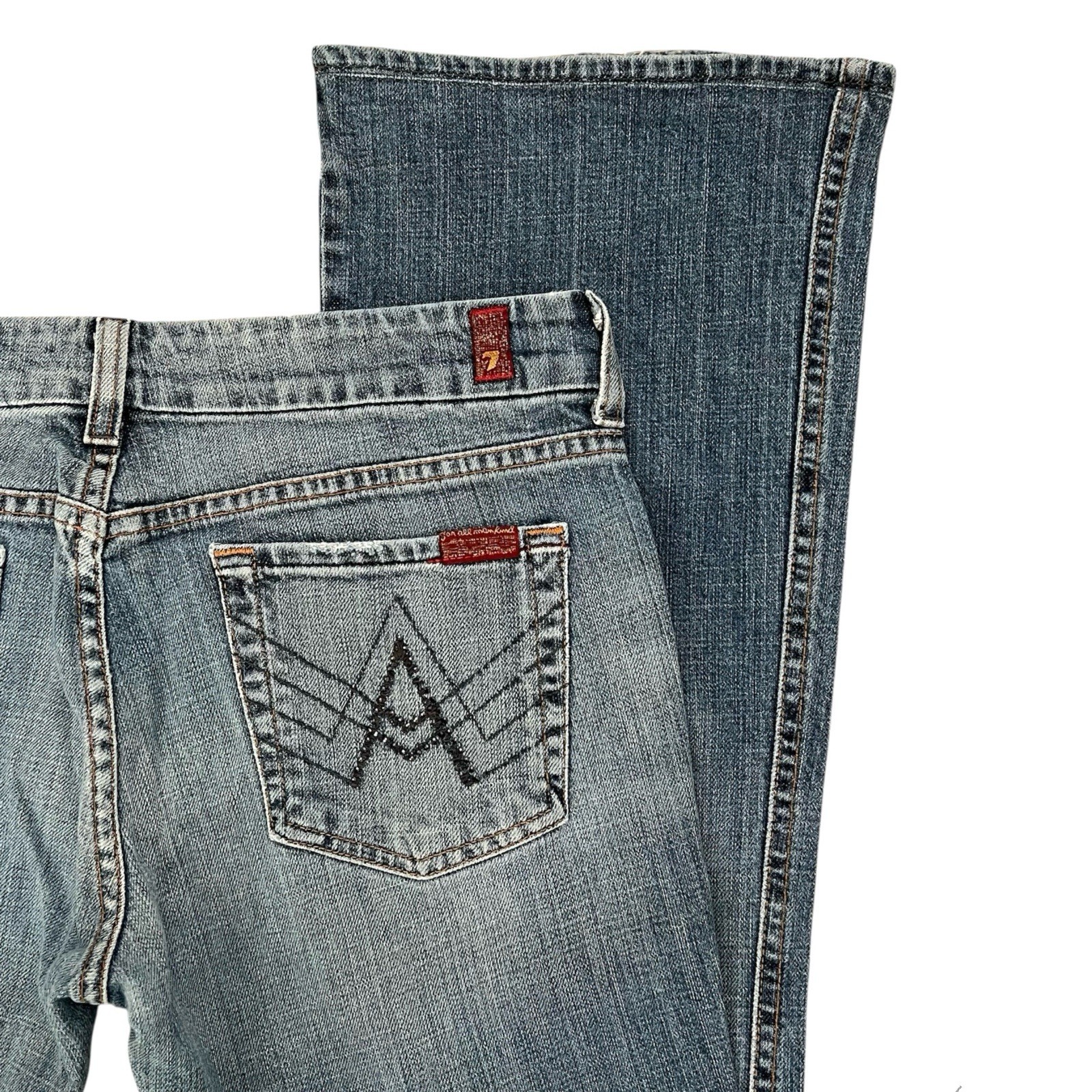 7 For All Mankind Jeans A Pocket Bootcut Y2K Low Rise Womens Size 30 (READ)