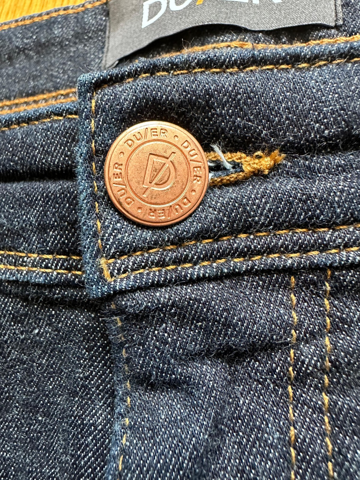 DU/ER Maker Taper Performance Denim Jeans Men’s 34×32 Dark Wash Stretch