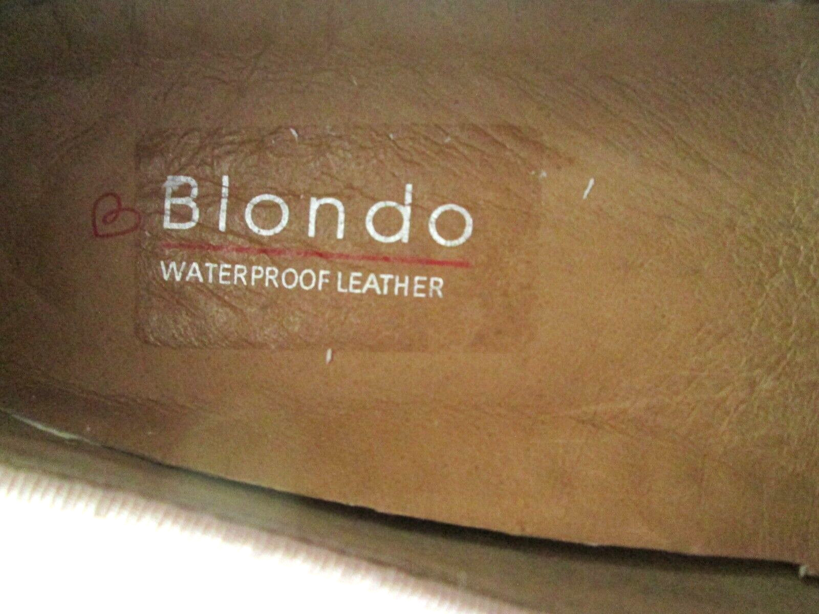BLONDO WATERPROOF LEATHER SUEDE 7M LT TAN ESPADRILLE FLAT SHOES SEALED SEAMS NEW