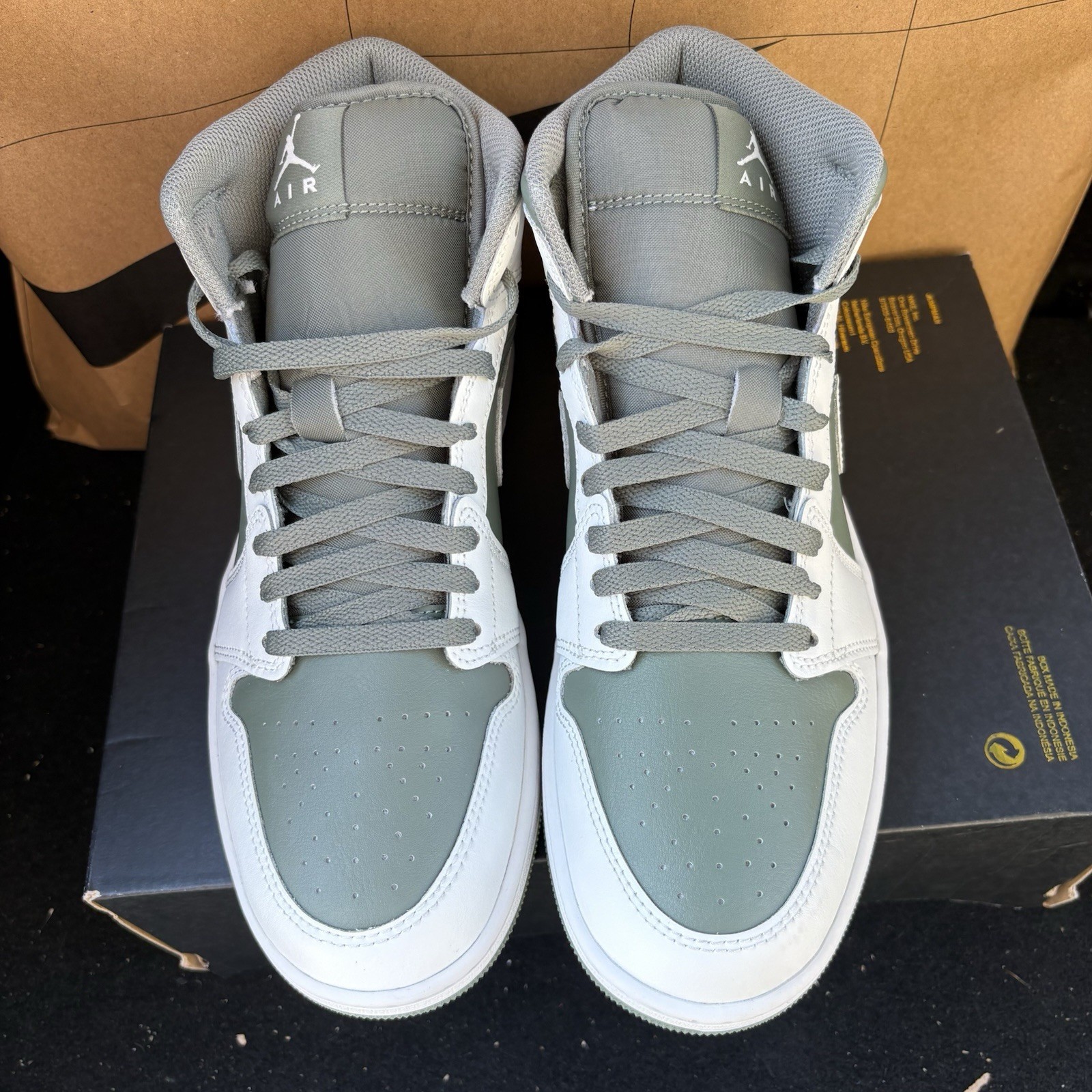NEW Nike Air Jordan 1 Mid Summit White Lichen Green NBY DQ8426-107 Men Size 11