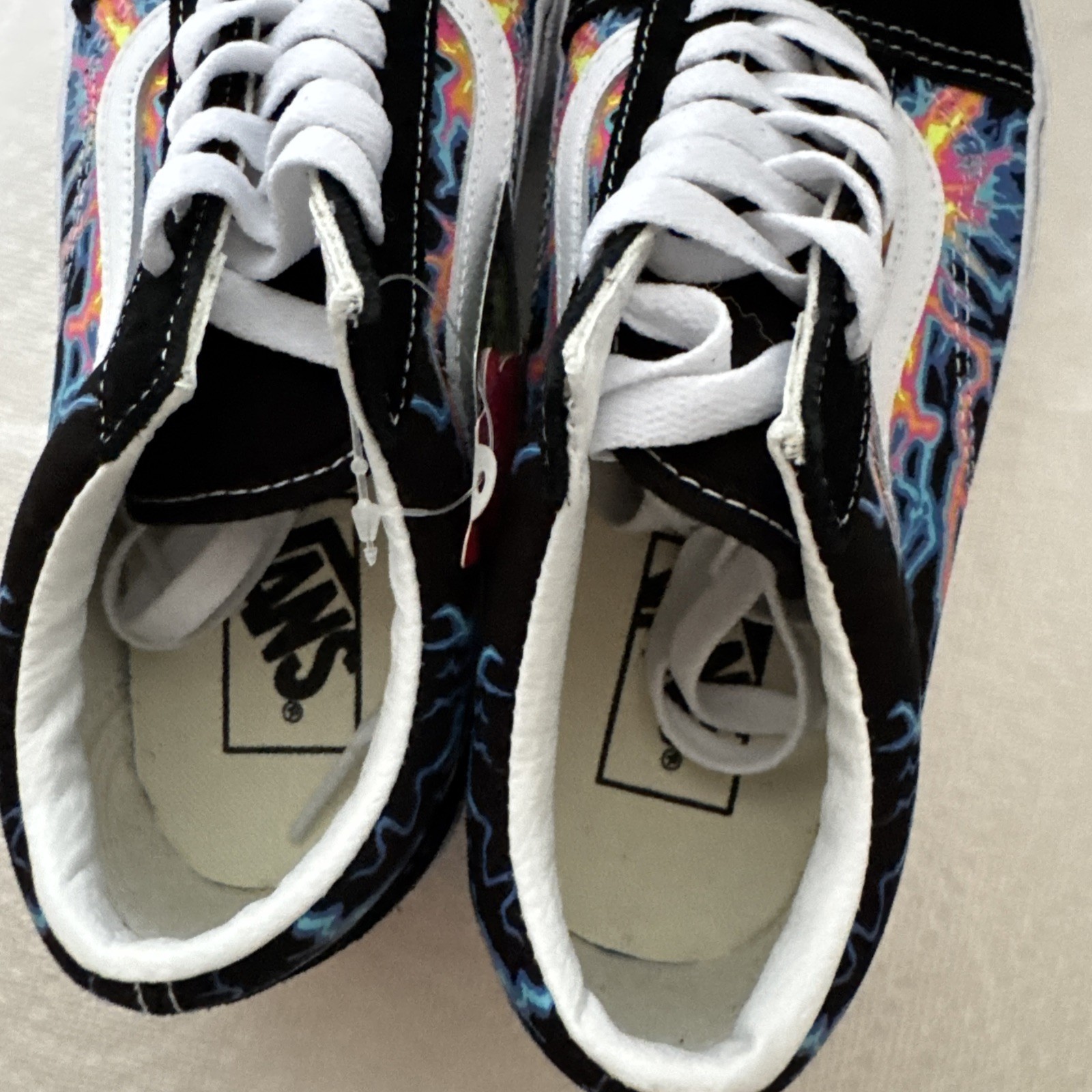 Vans Old Skool Electric Flame Glow In The Dark Shoes Womens 6 Mens 4.5 NWT