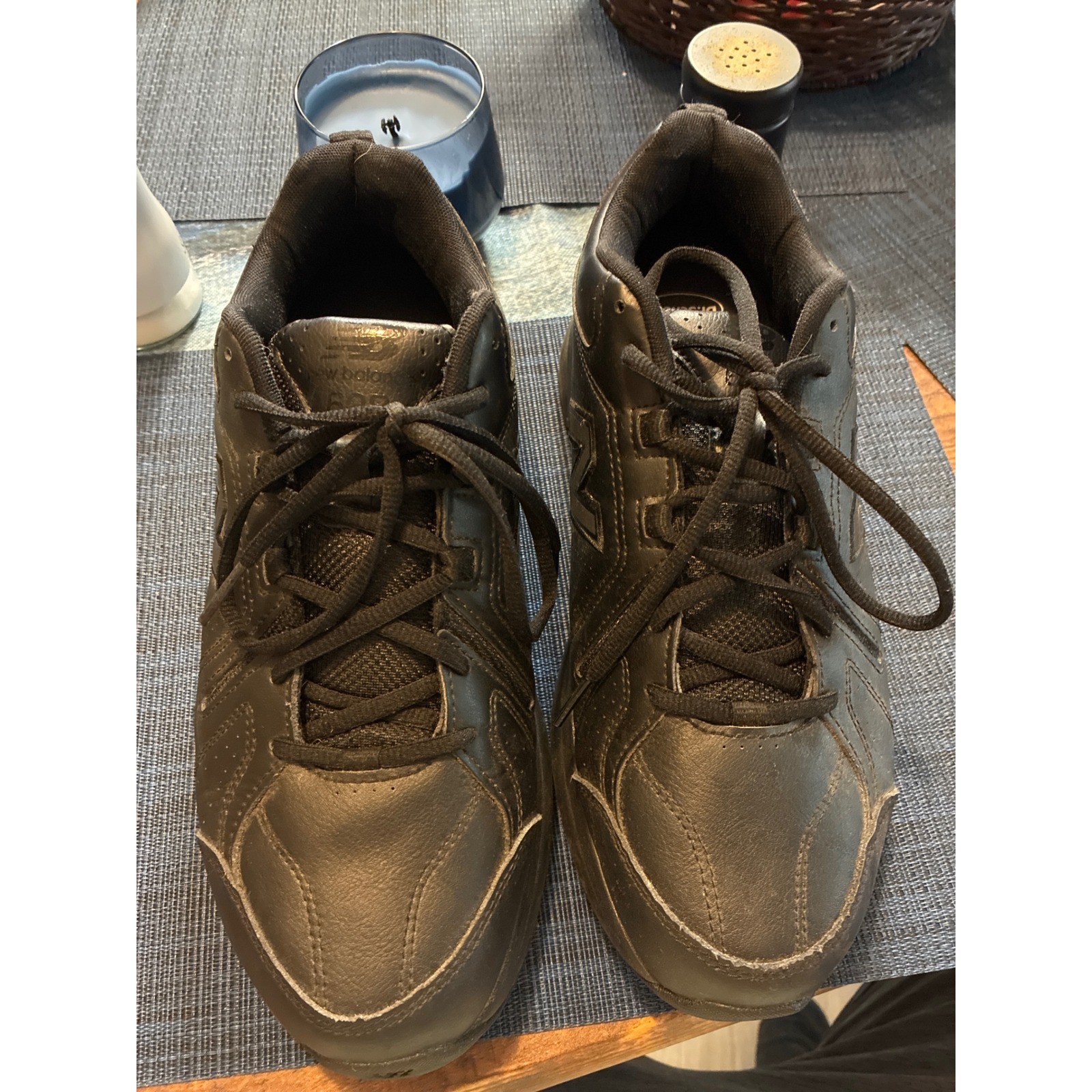 New Balance 608v5 Mens 11 4E Extra Wide Black Slip Resistant Shoes MX608AB5