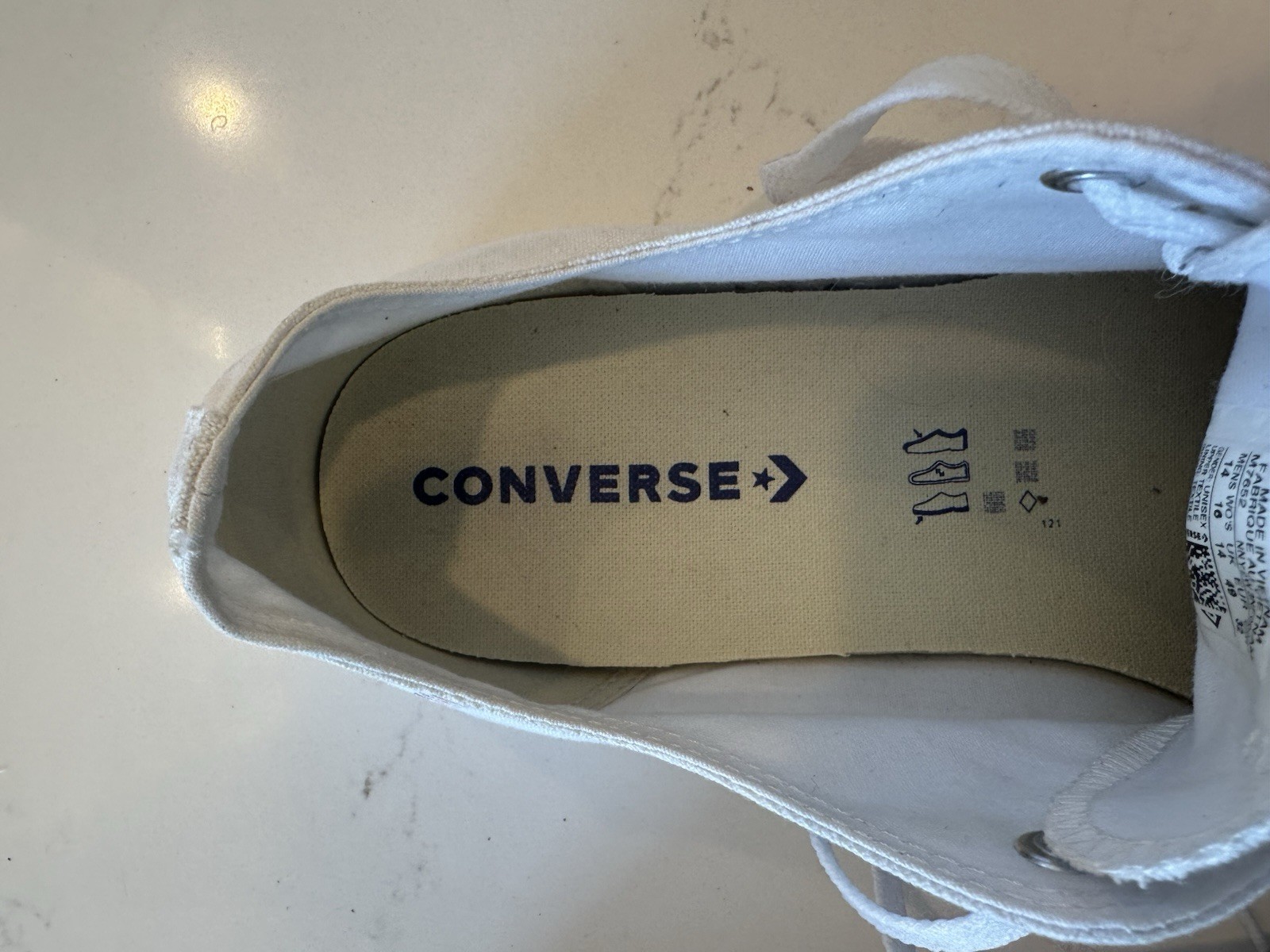 CONVERSE ALL STAR OX #M7652 OPTICAL WHITE US MEN’S US SIZE 14