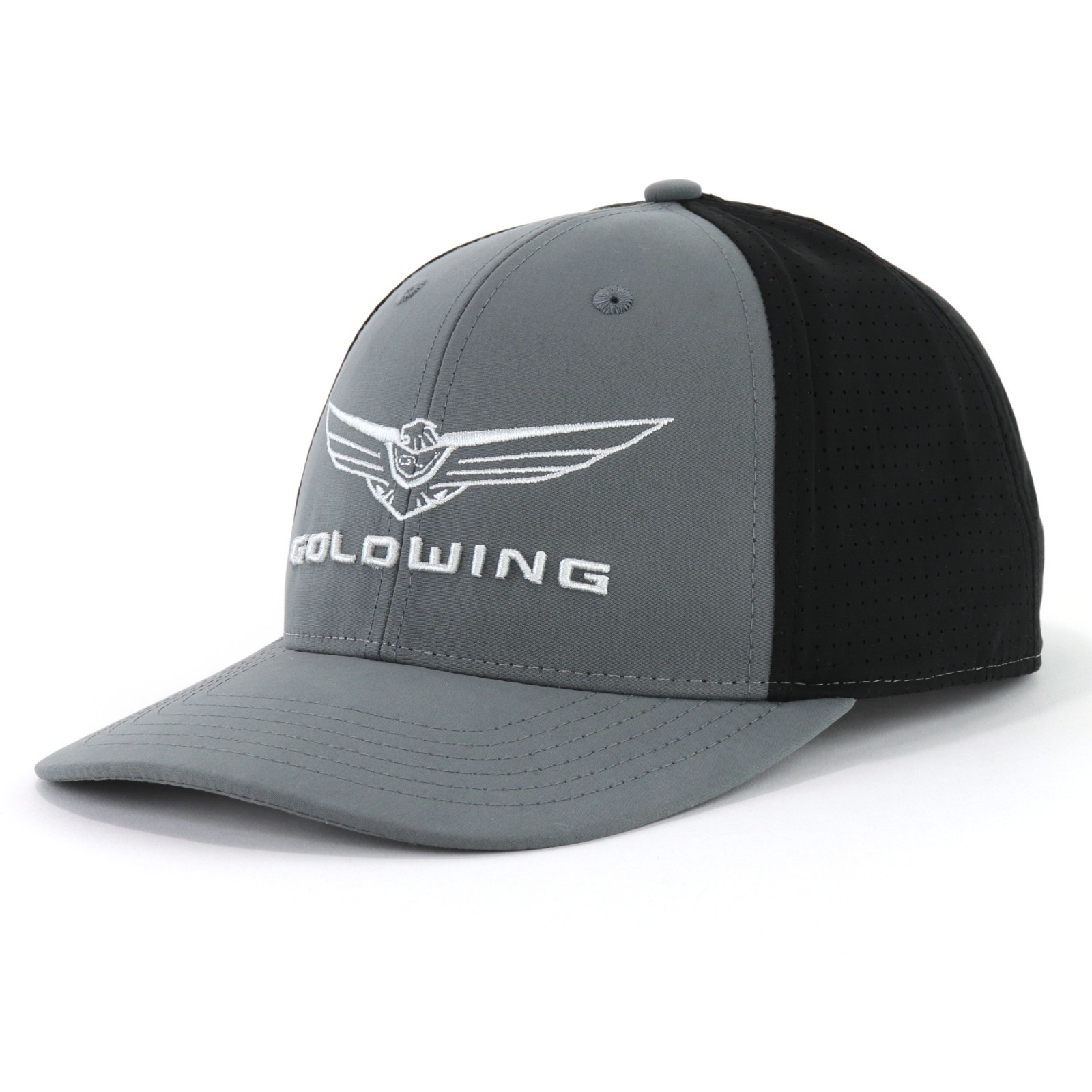 Honda Goldwing Excursion Gray w/ Black Mesh Baseball Hat Ball Cap Embroidered