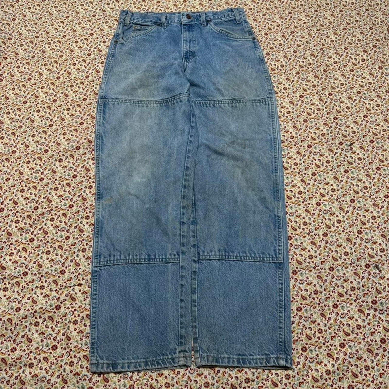 Vintage Dickies Double Knee Carpenter Blue Jeans 30Wx29L