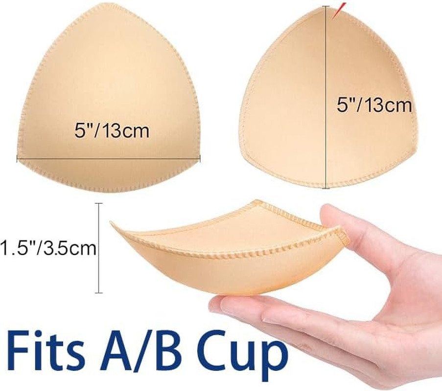 Bra Pads Inserts 6 Pairs, Bra Cups Inserts, Removable Breast Enhancers Inserts f