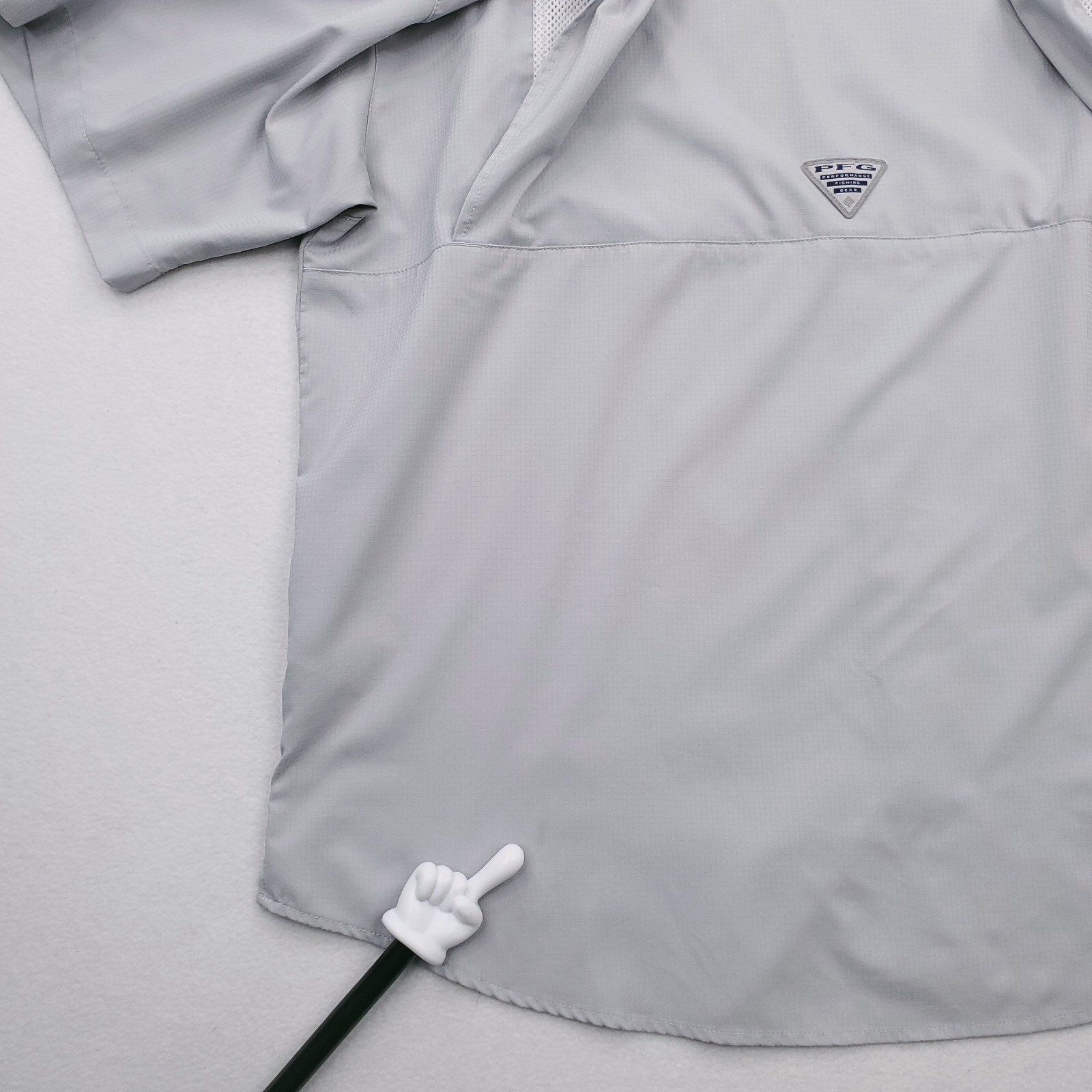 Columbia Shirt Mens Extra Large Gray PFG Performance Vented Caped Outdoor Fish