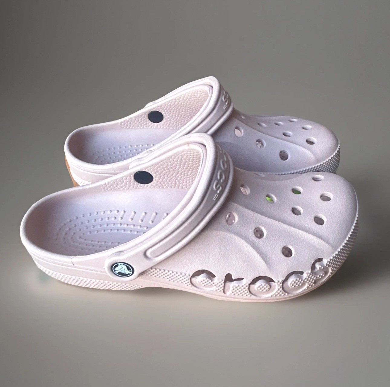 Crocs Adult Baya Clogs, Pink Clay Slip-On with Strap Rubber Shoes Size M8/W10