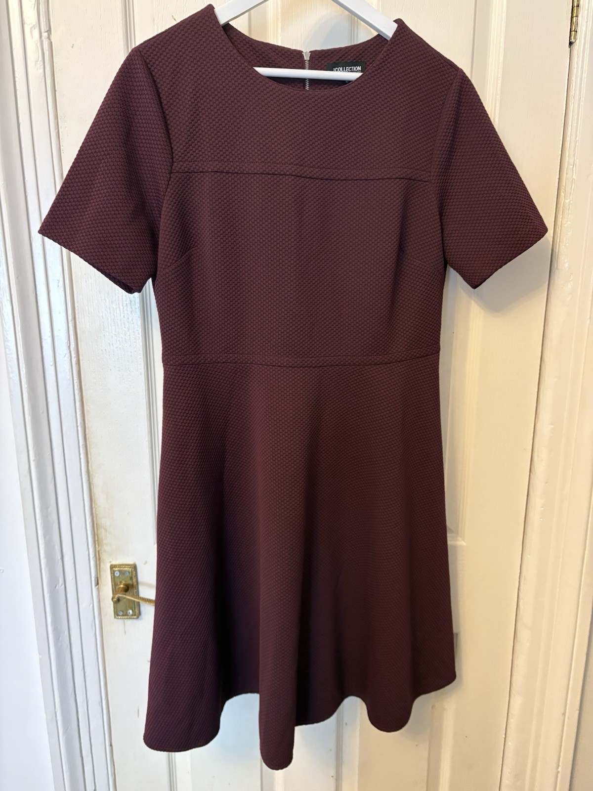 The Collection Debenhams Ladies Burgundy Short Sleeve Dress Size 16