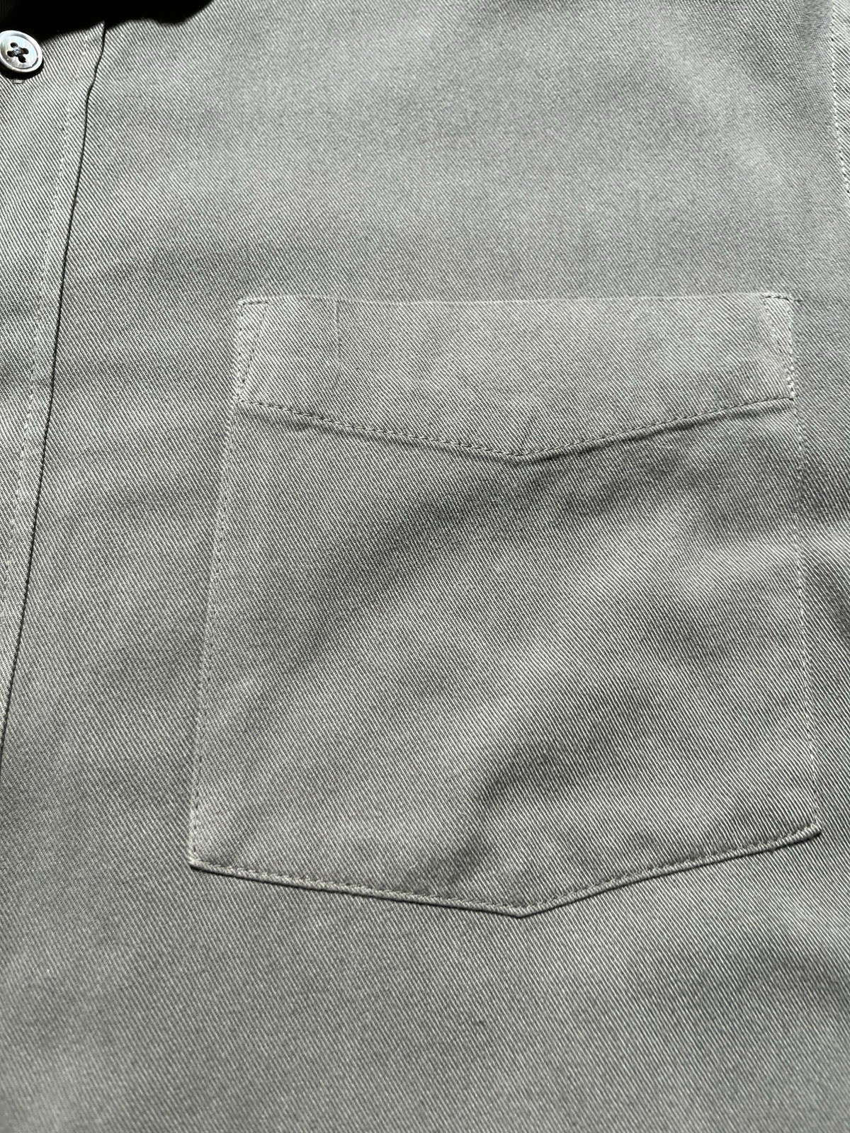 Huckberry Buck Mason Skyline Poplin Button Down Shirt Mens Large Olive Rayon