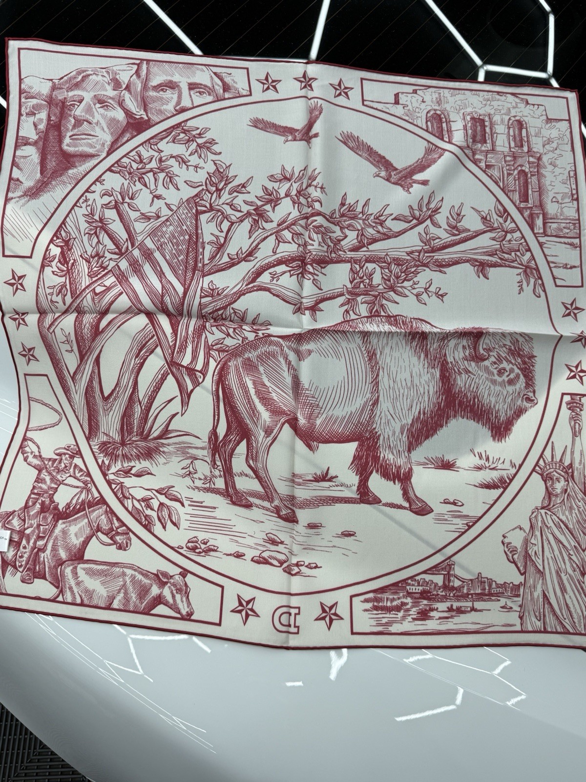 Double D Ranch Scarves Brand New 100% Silk Double Sided Design
