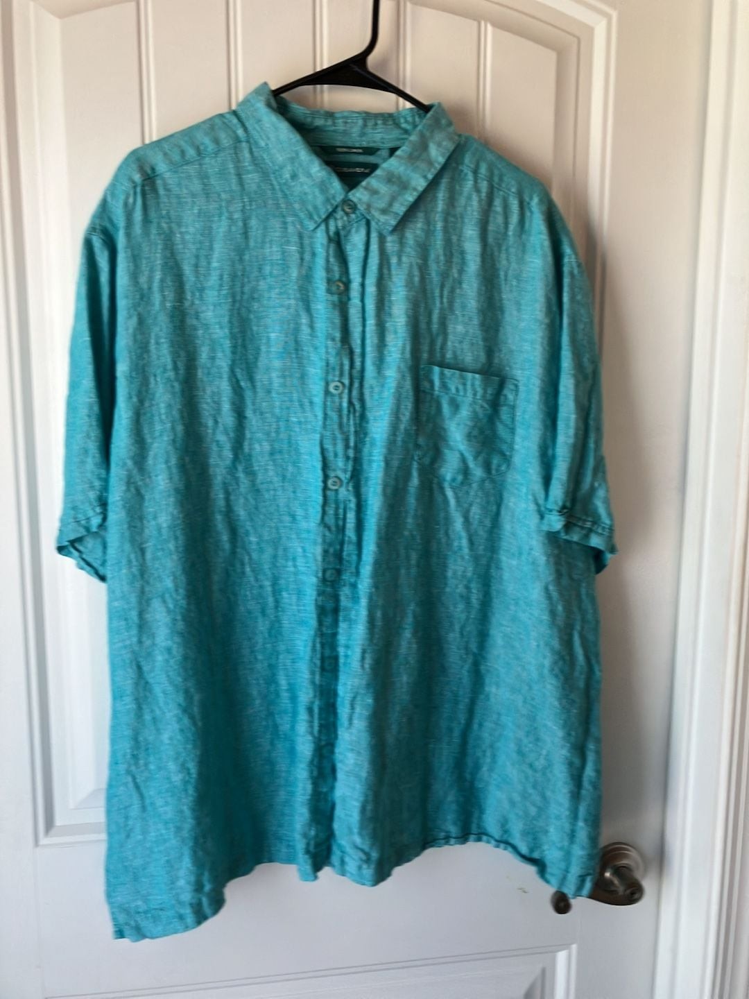 Cubavera Men’s 100% Linen Short Sleeve Button Down Shirt XXL